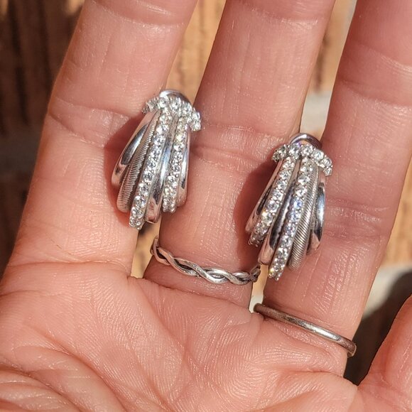 *RARE* Old Judith Ripka JR piece 925 sterling silver glamorous ribbed different - Picture 16 of 16